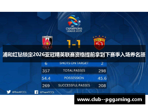 浦和红钻锁定2026亚冠精英联赛资格提前拿到下赛季入场券名额